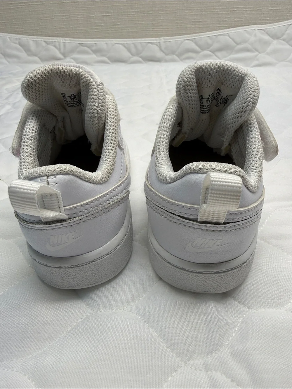Nike Kids White Hook-and-Loop Low-Top Sneakers